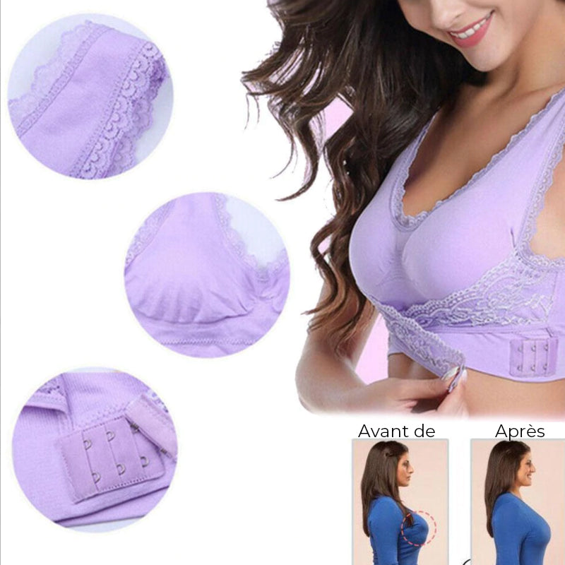 Soutien-gorge en dentelle à boucle croisée sur le devant Instant Lift