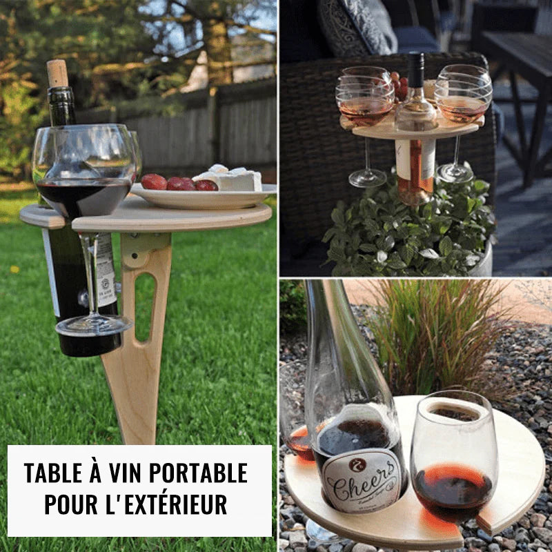 Table à vin portable d'extérieur