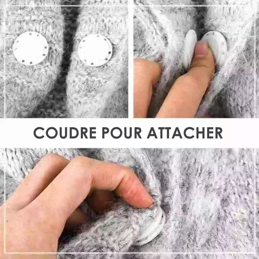 Bouton Magnétique Invisible de Haute Qualité (5 paires)
