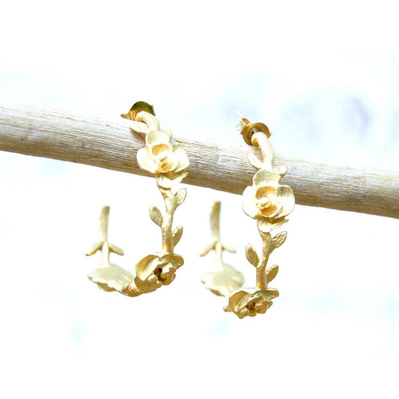 Boucles D'oreilles Clous Anneau Rose