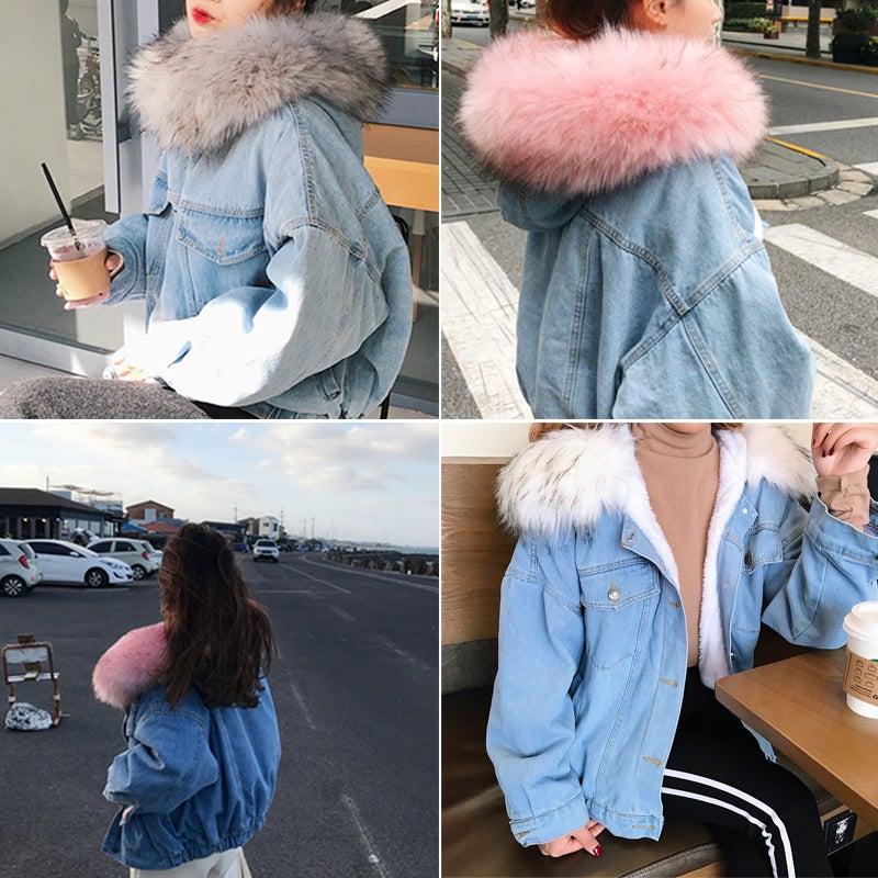 Veste en jean d'hiver pour femmes