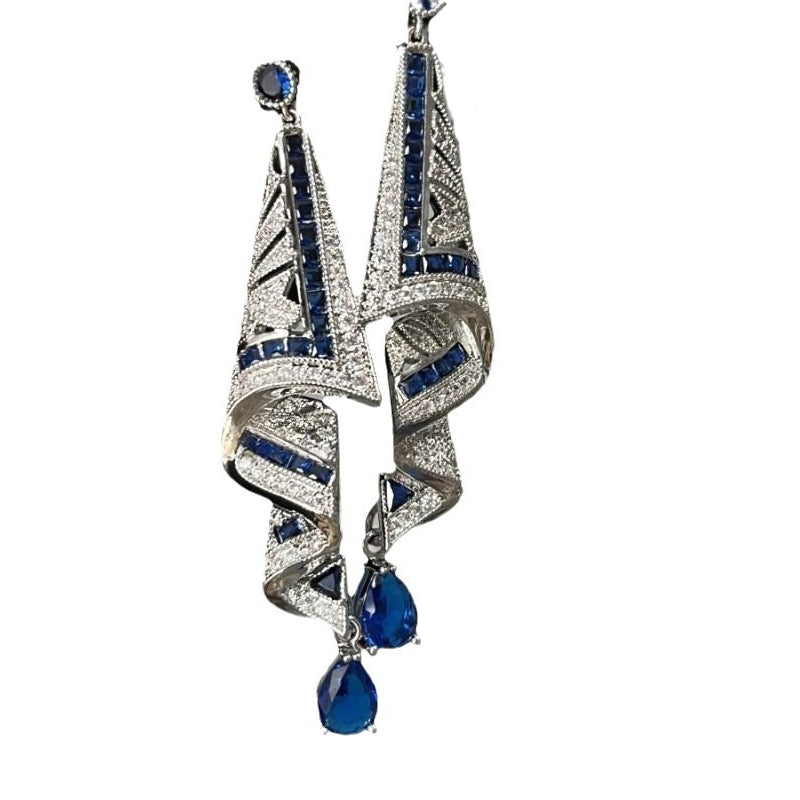 Boucles d'oreilles vintage en satin