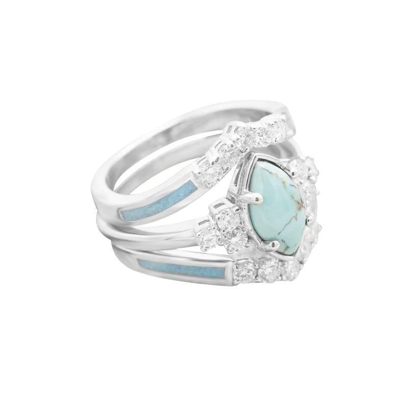 Bague Diamant Turquoise Naturelle