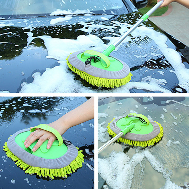 Vadrouille de lavage de voiture télescopique à trois sections
