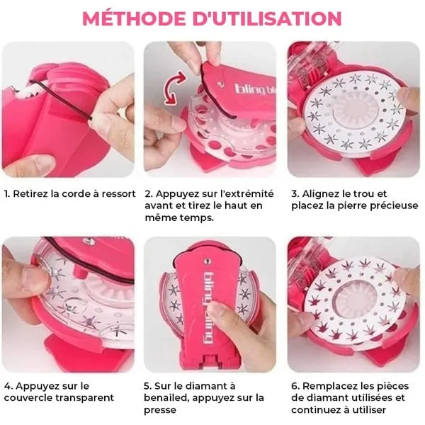 Bling™ - Applicateur de strass pour cheveux