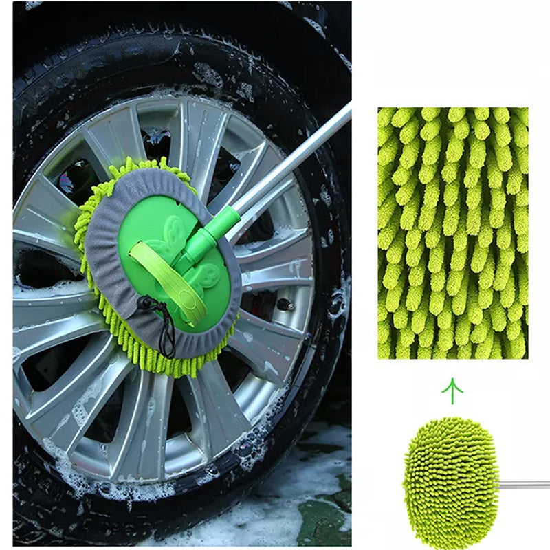 Vadrouille de lavage de voiture télescopique à trois sections