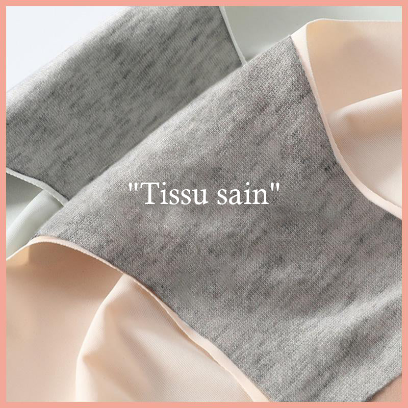 Sous-vêtement/Culotte Respirant en Soie Glacée pour Femmes