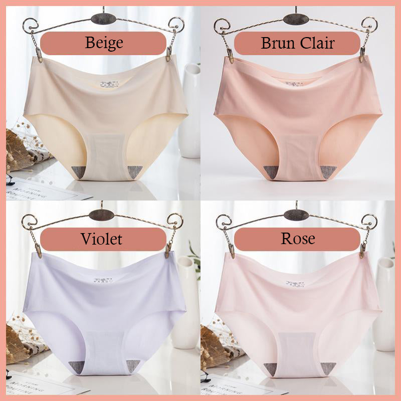 Sous-vêtement/Culotte Respirant en Soie Glacée pour Femmes