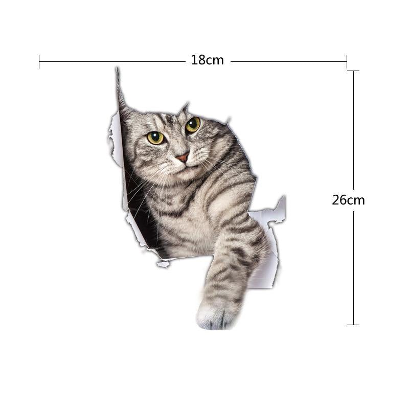 Autocollant de Voiture de Mignon Animal créatif en simulation 3D