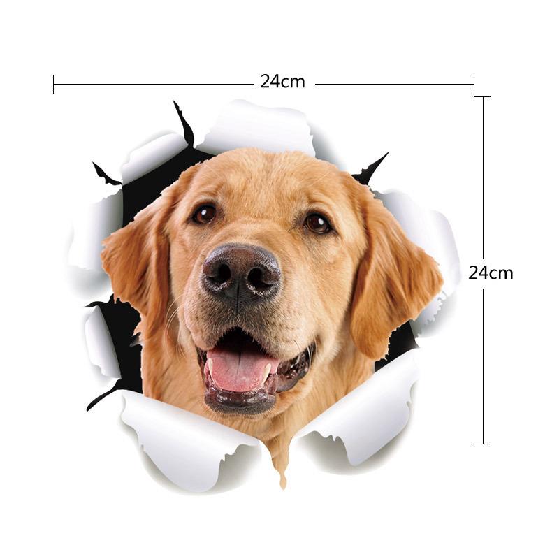 Autocollant de Voiture de Mignon Animal créatif en simulation 3D