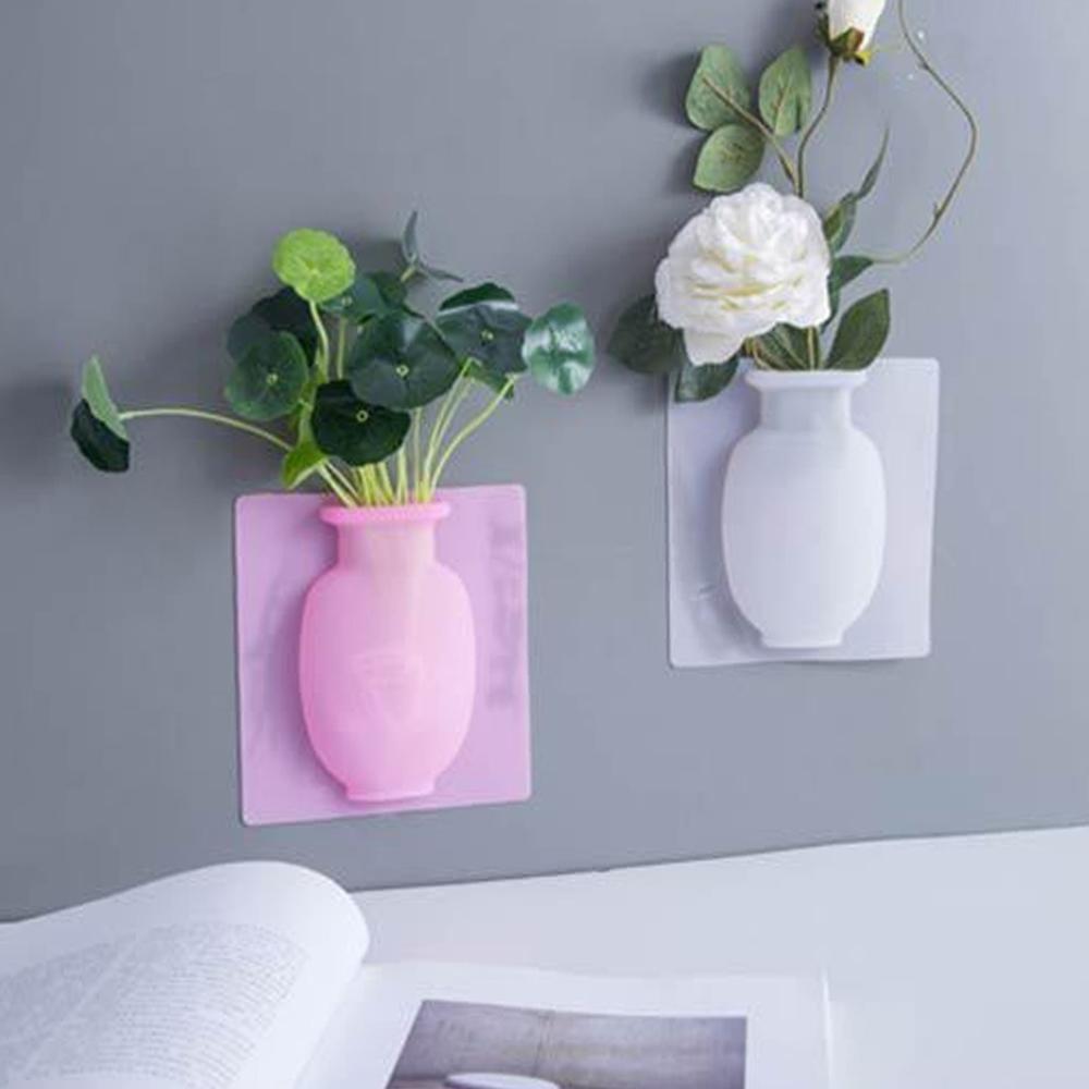 Vase À Fleurs Collant En Silicone Magique