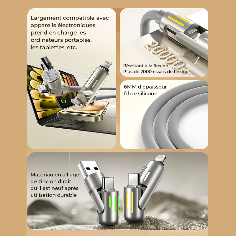 240W Câble de données Mecha 4 en 1