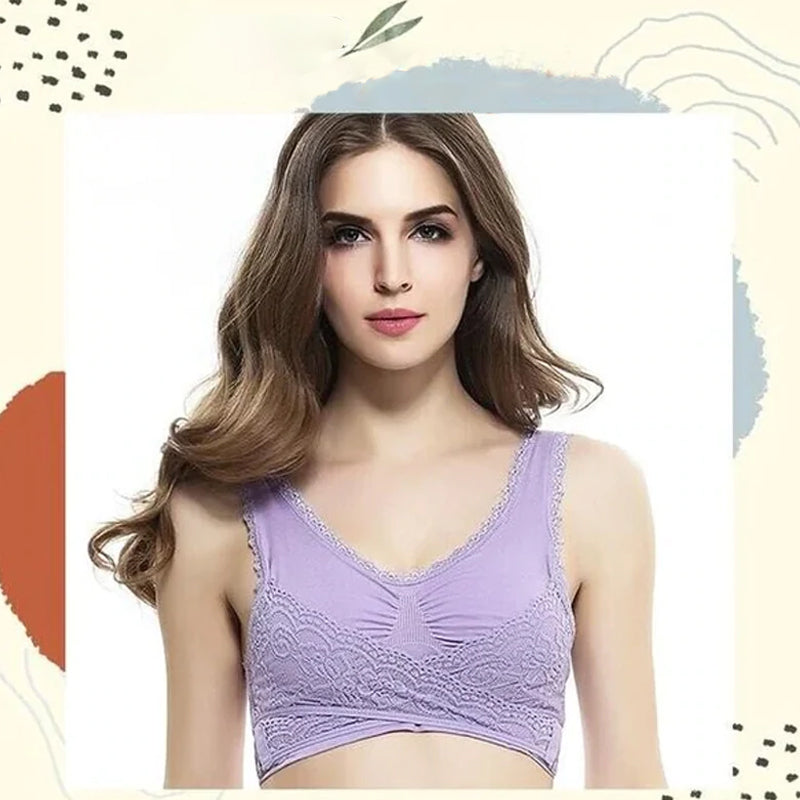 Soutien-gorge en dentelle à boucle croisée sur le devant Instant Lift