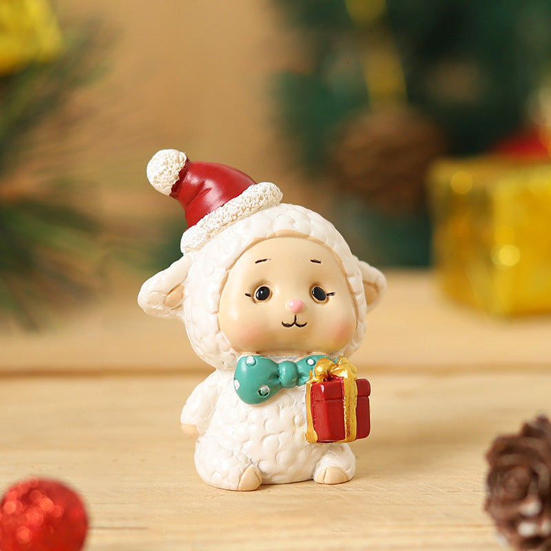 Ornements de père Noël animaux faits à la main