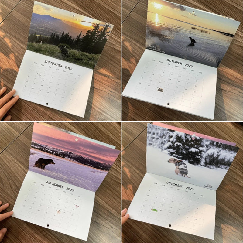 Calendrier des chiens qui font caca