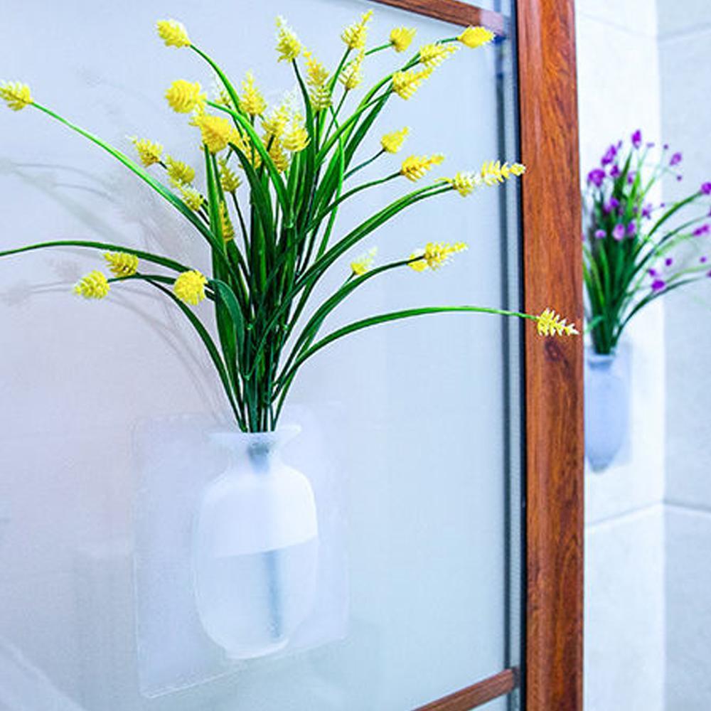 Vase À Fleurs Collant En Silicone Magique