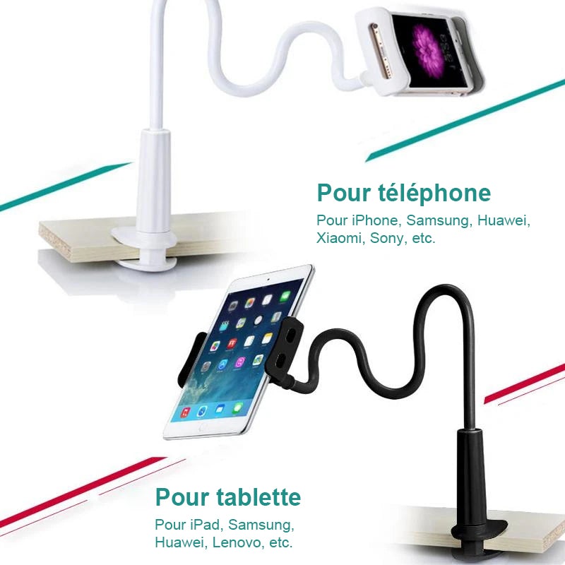 Support Universel Détachable pour Téléphone et Tablette à Tige Longue