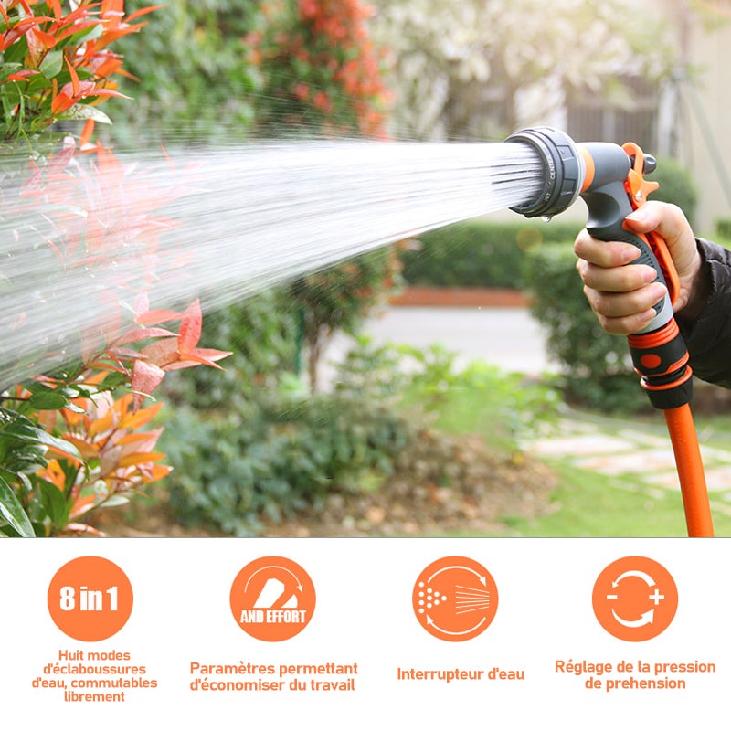 Pistolet d'arrosage à Haute Pression Réglable pour l'arrosage de Jardin