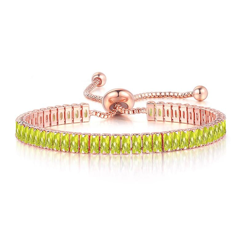 Bracelet Zircon Cubique Plaqué Or 18 Carats