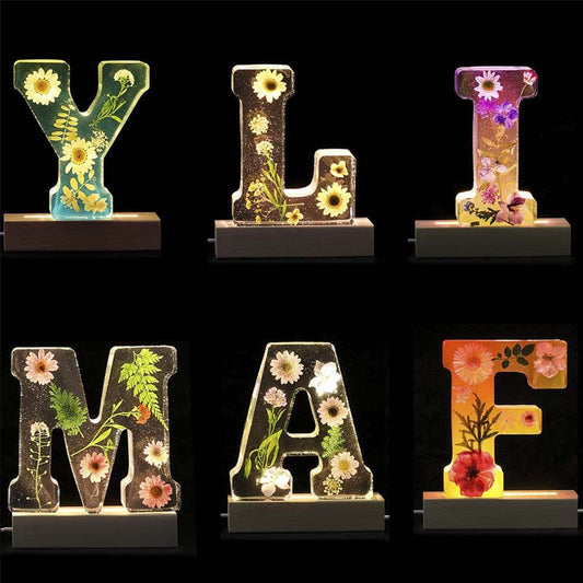 Veilleuse en résine florale