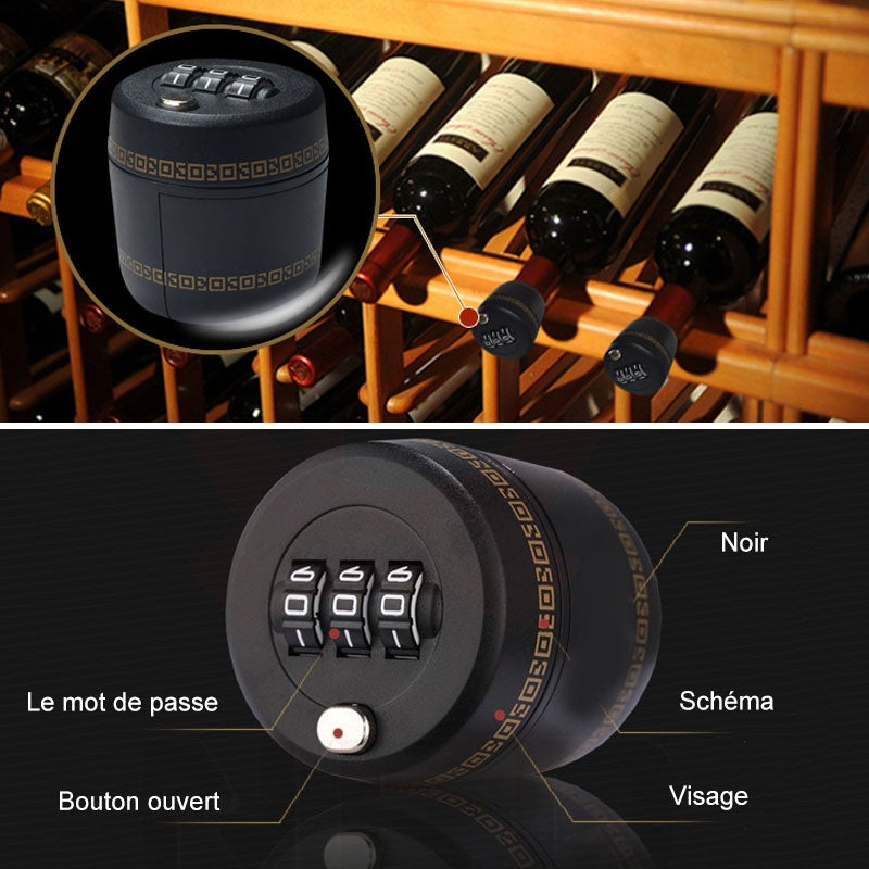 Verrouillage du Mot de Passe de la Bouteille de Vin