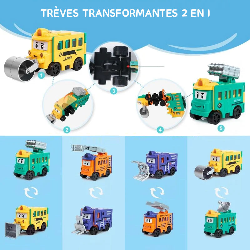 Voitures miniatures transformables 2 en 1
