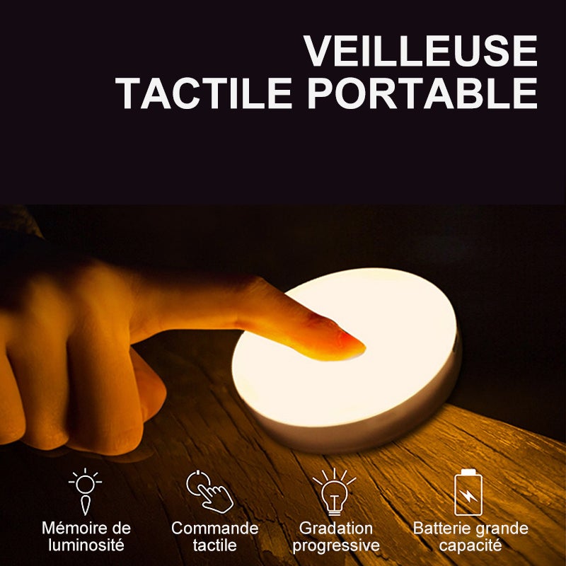 Veilleuse tactile portable