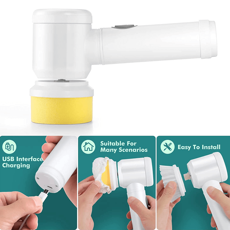 Brosse de nettoyage électrique rechargeable Saker