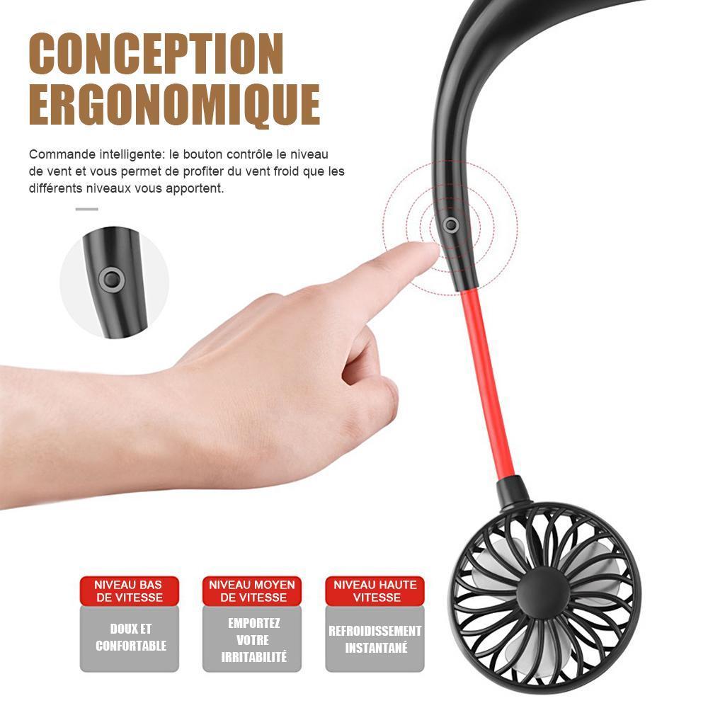 Ventilateur Électrique Suspendu, USB Rechargeable