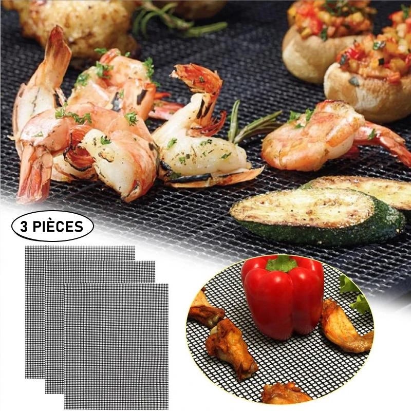 Tapis de Barbecue en PTFE (3 pièces)