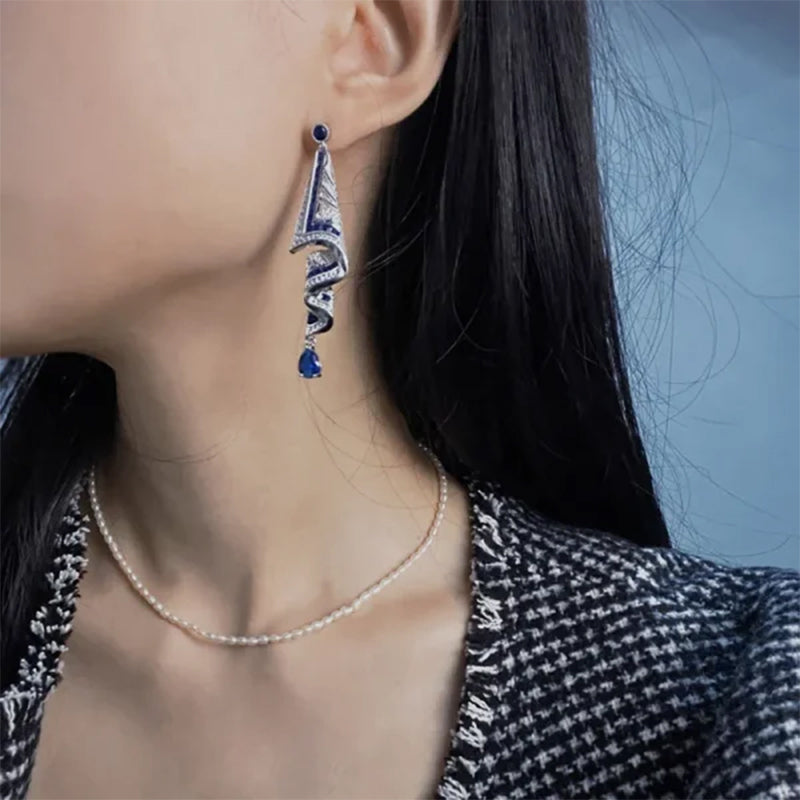 Boucles d'oreilles vintage en satin