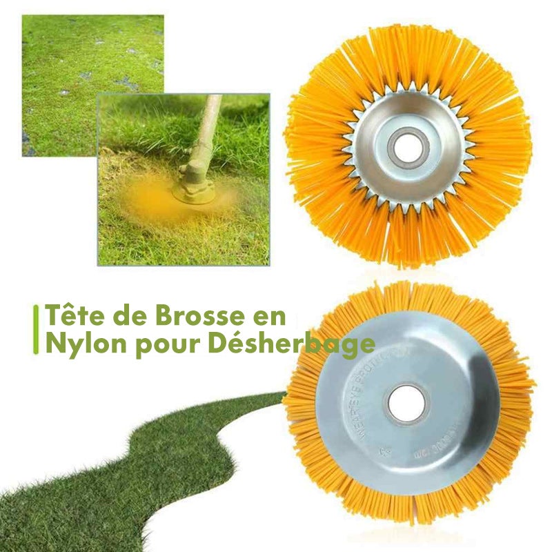 Brosse de Désherbage en Nylon pour Tondeuse