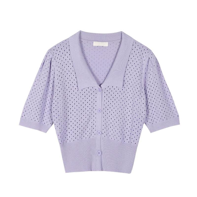 Cardigan Ajouré À Col V pour Femmes