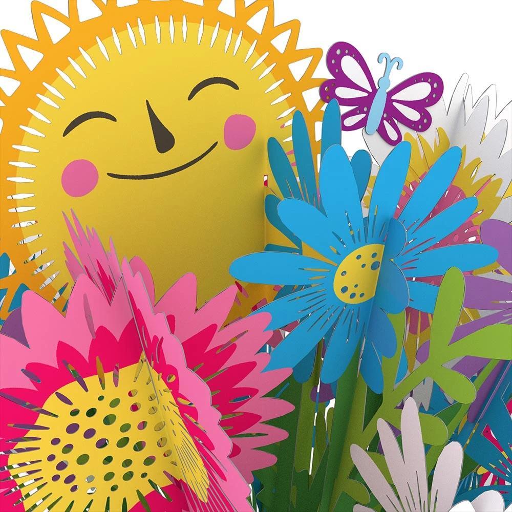 Carte de Bouquet de Fleurs en 3D