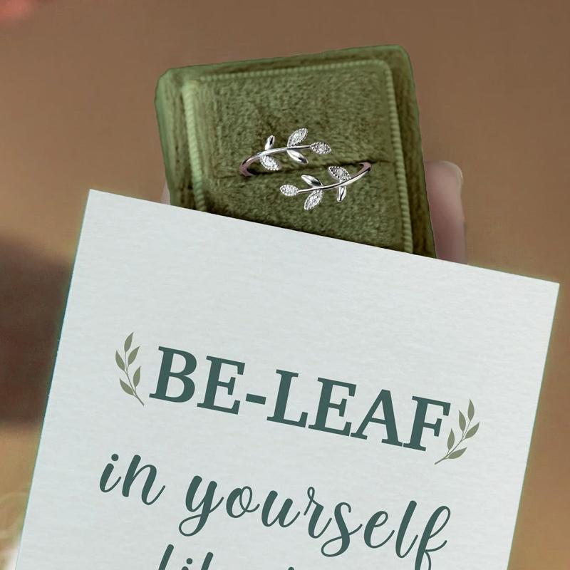 Bague de Feuille Créative