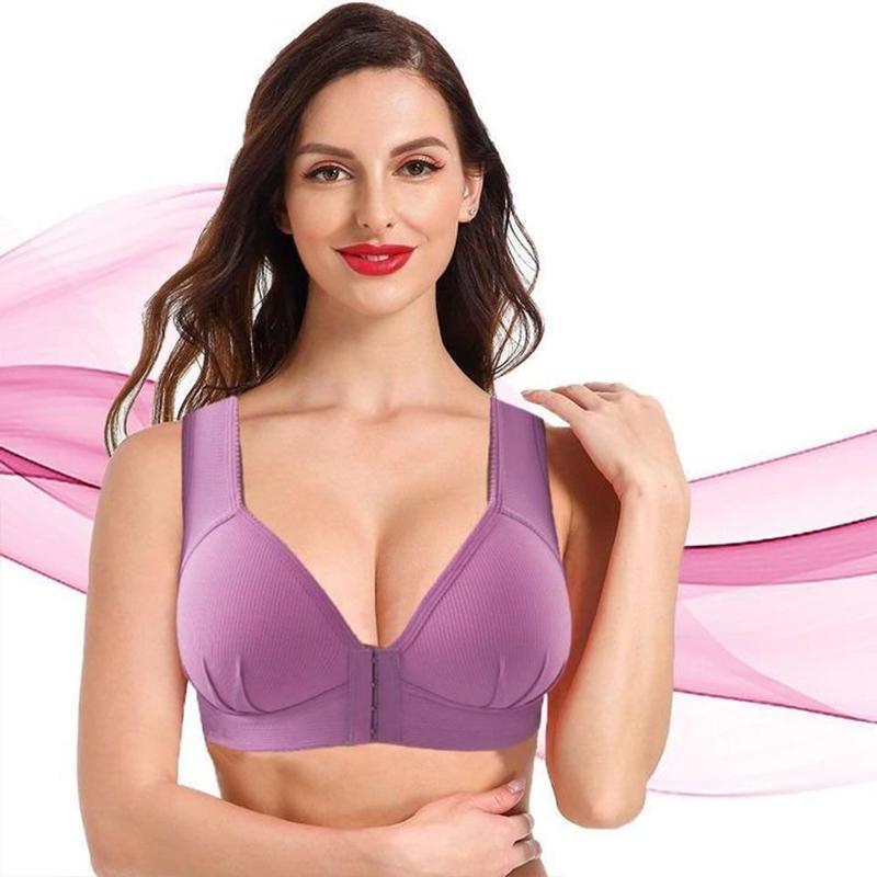 Soutien-gorge Push-up Élastique Agrafage Devant de Grande Taille