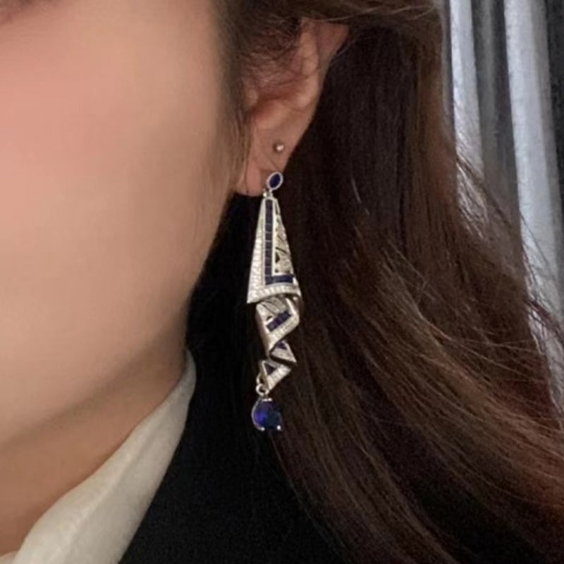 Boucles d'oreilles vintage en satin