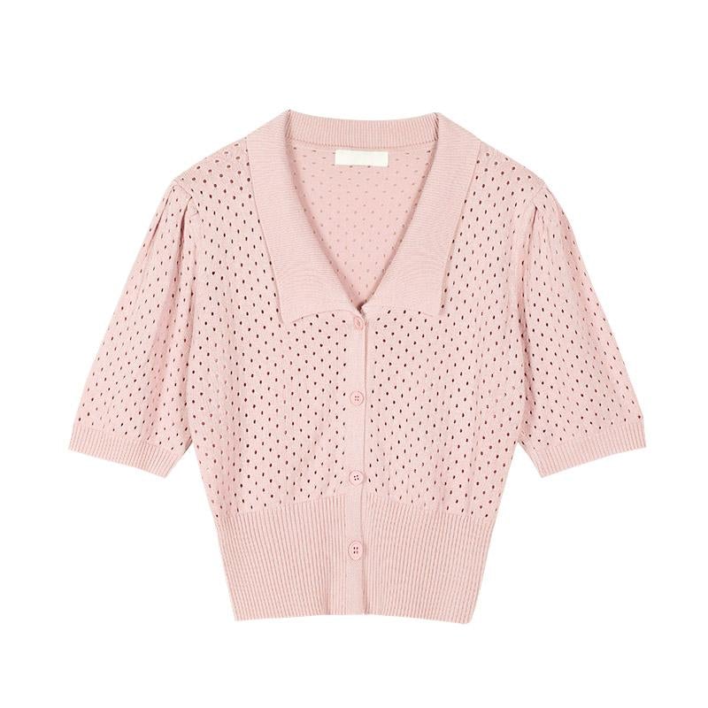 Cardigan Ajouré À Col V pour Femmes