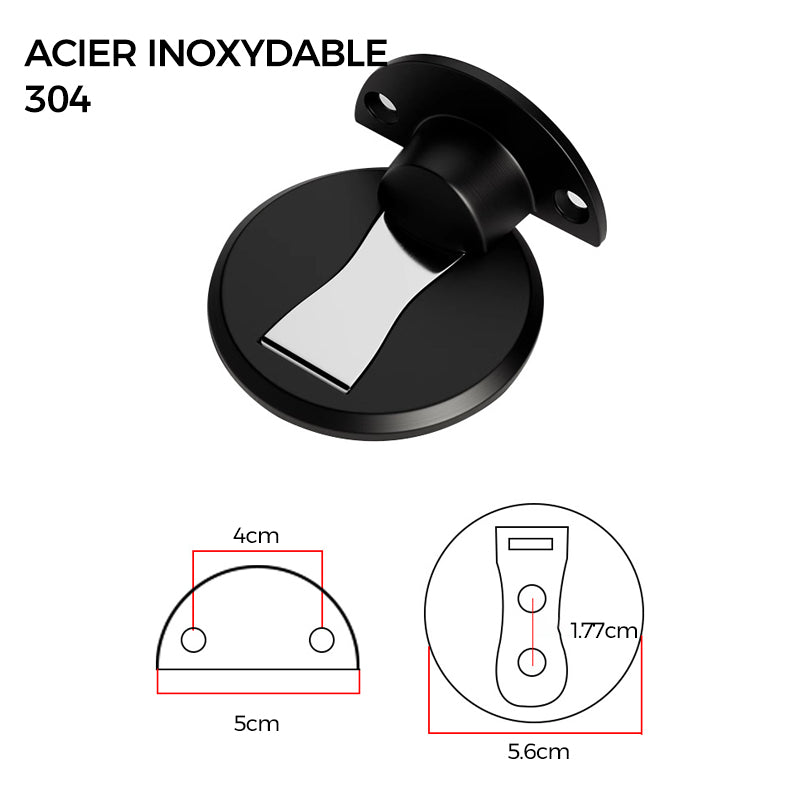 Butée de porte magnétique invisible en acier inoxydable