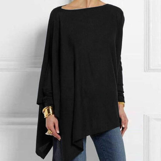 Chemise à Manches Longues à Ourlet Irrégulier