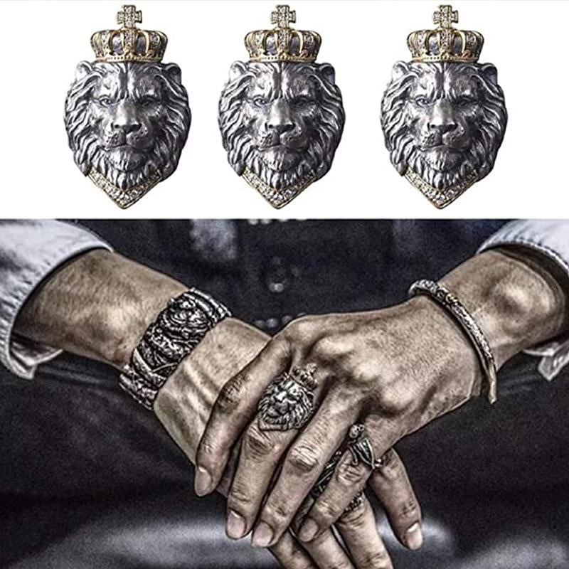 Bague En Forme De Lion Rétro Nordique