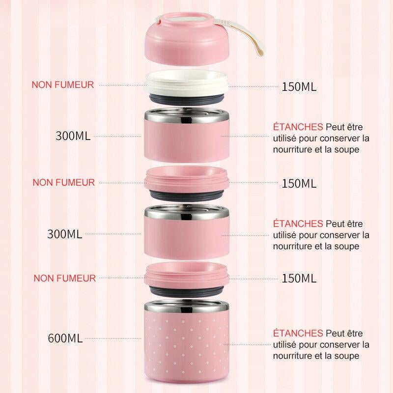 Boîte à Bento En Acier Inoxydable