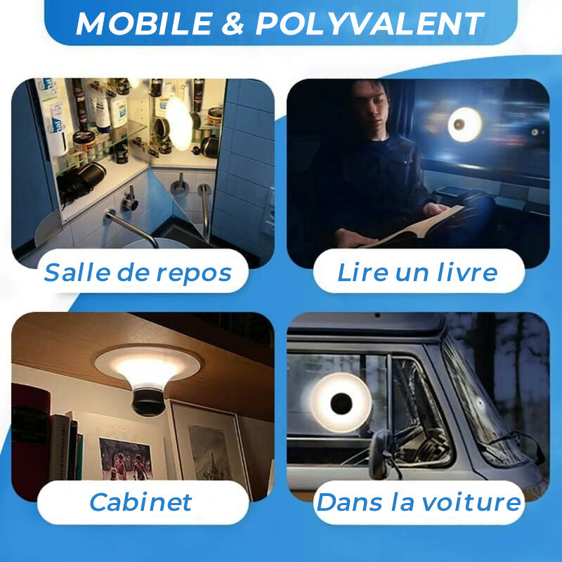 Veilleuse à ventouse à induction rechargeable créative