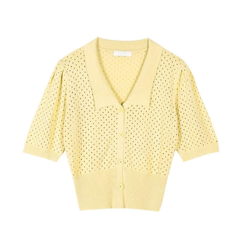 Cardigan Ajouré À Col V pour Femmes