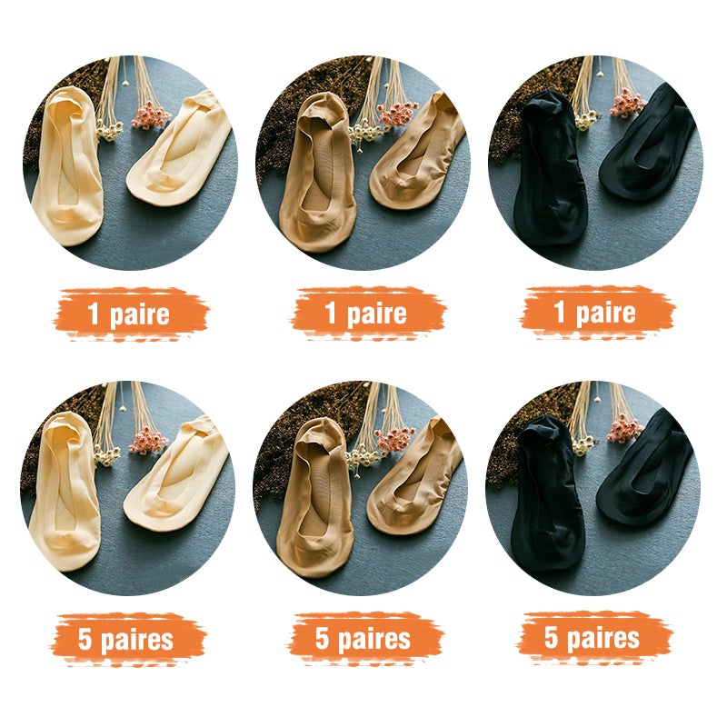 Chaussettes Invisibles 3D Rembourrées pour Femmes avec Massage des Pieds