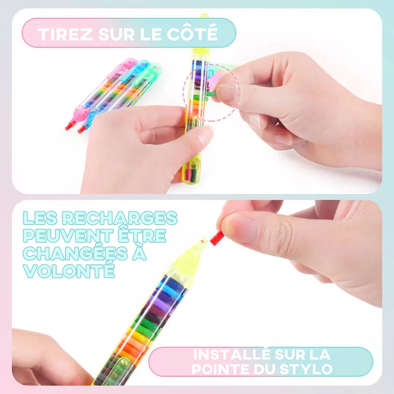 Stylos graffiti créatifs multifonctions 20 en 1