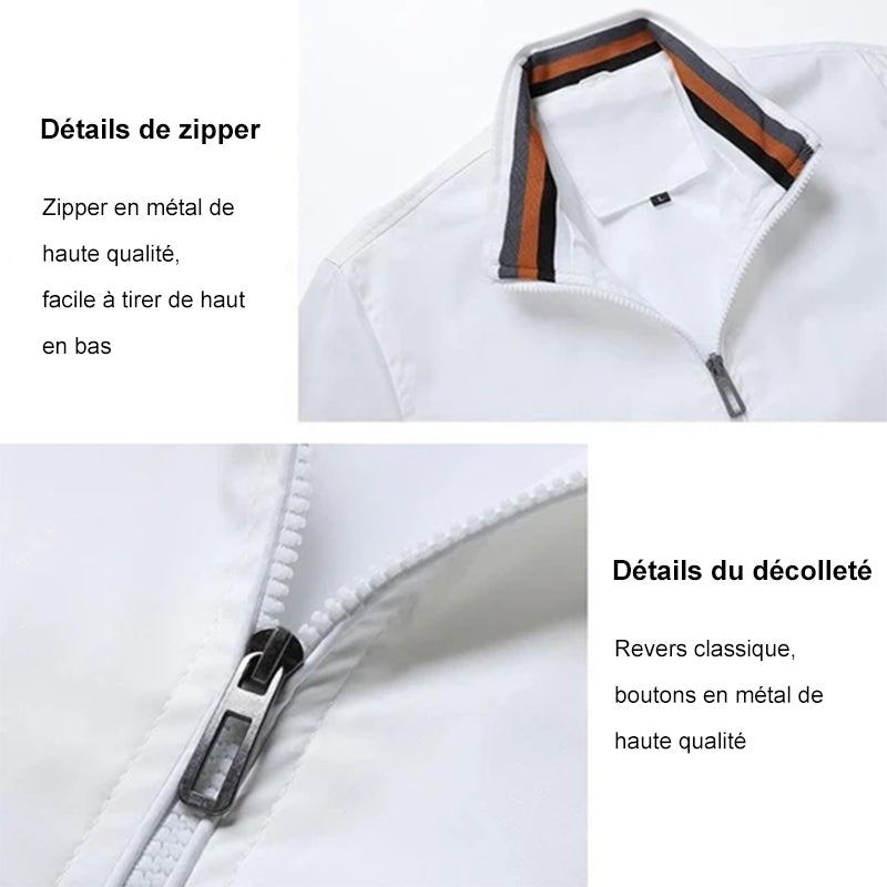 Veste Décontractée Pour Hommes De Couleur Unie