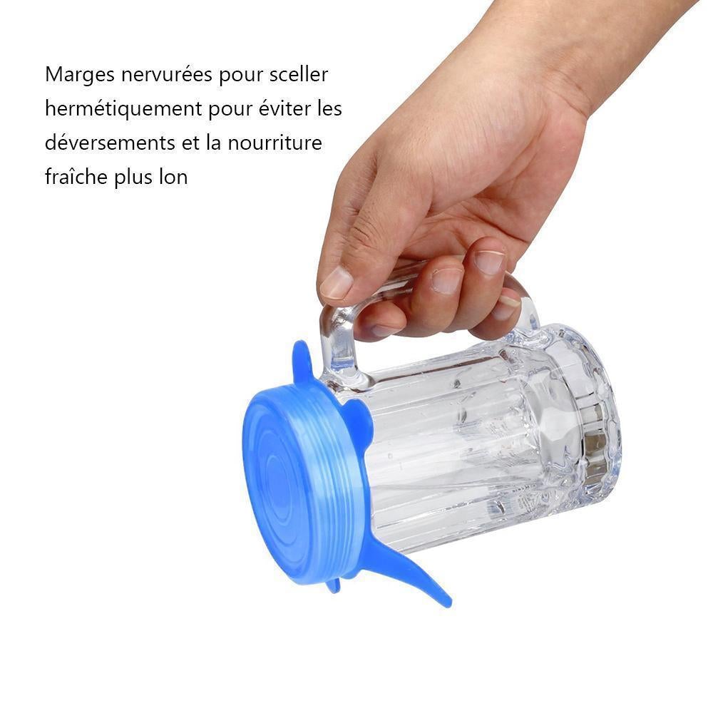 6-Pieces Couvercles De Bol Silicone