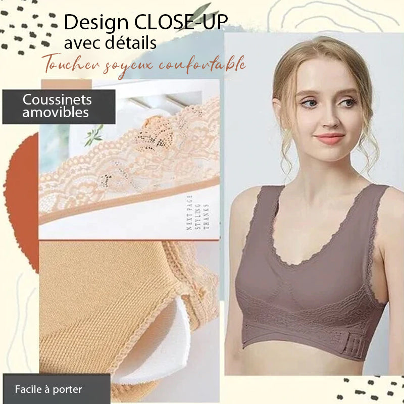 Soutien-gorge en dentelle à boucle croisée sur le devant Instant Lift