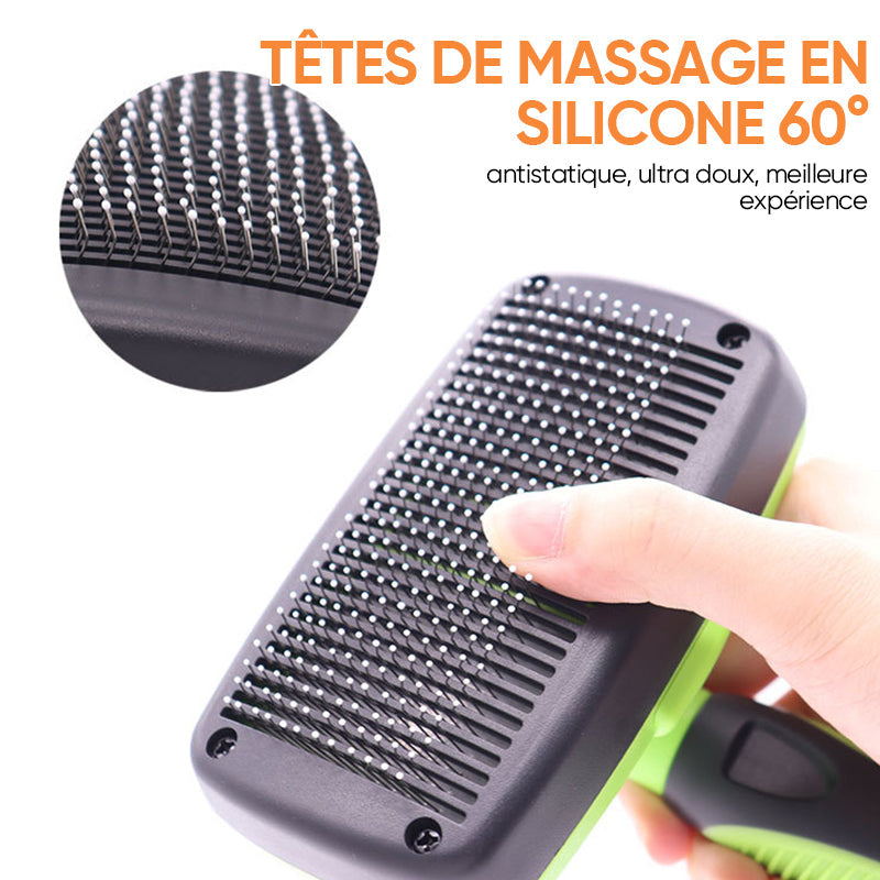 Brosse autonettoyante pour chiens/chats